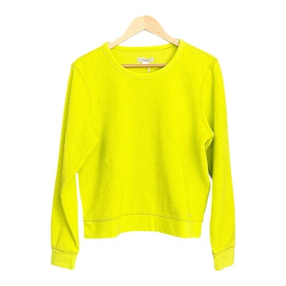 Outerknown Chartreuse Terrycloth Pullover Sweatshirt NWT - Picture 1 of 5